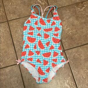 Ruffle Butts Blue and Red Watermelon One Piece Swimsuit 🍉